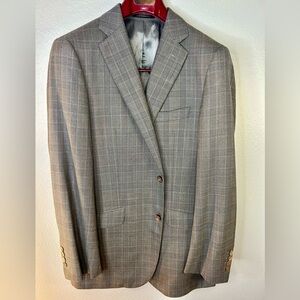 J.Hilburn Custom Men’s Suit - Ermenegildo Zegna Wool Gray Plaid - EU Made S40